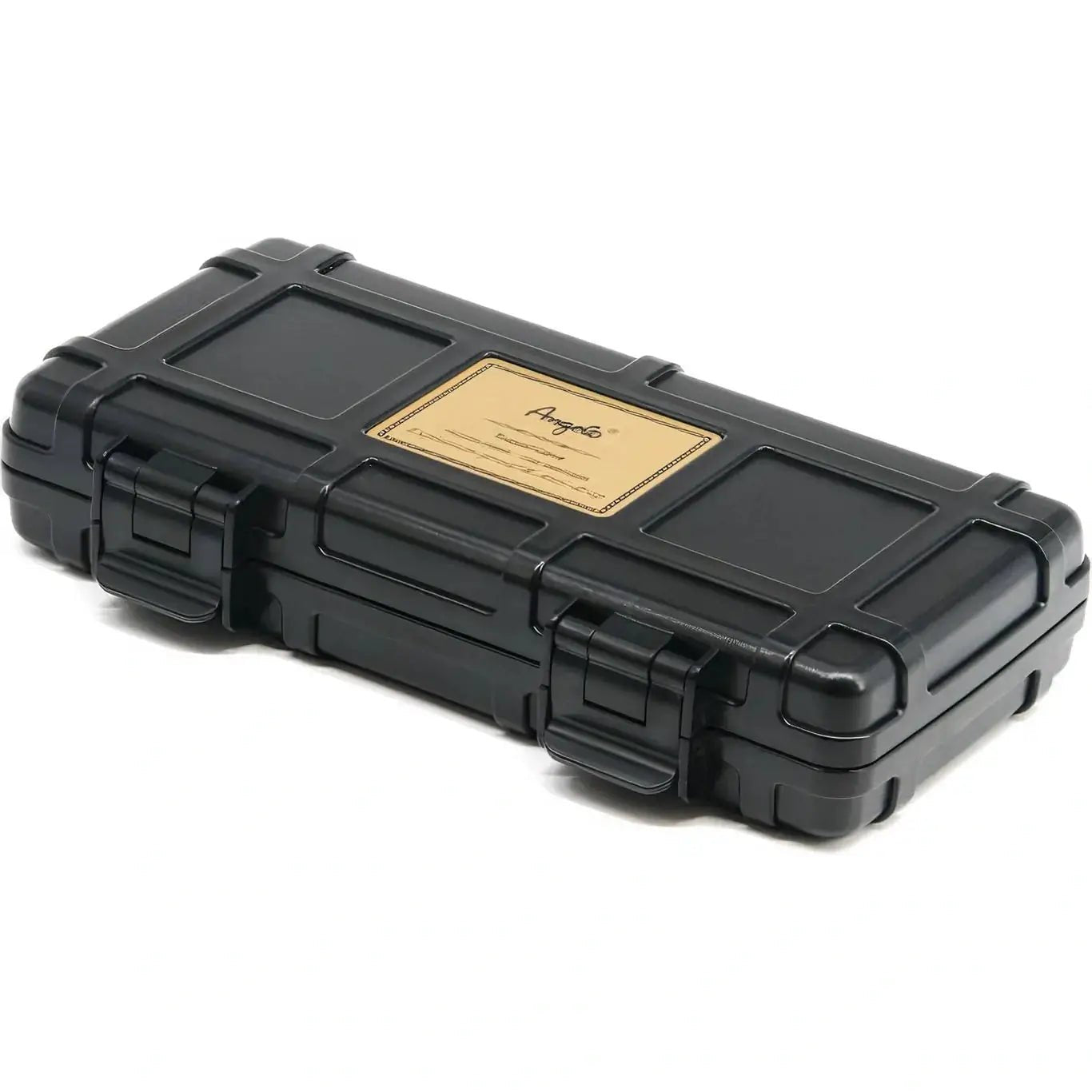 Angelo Black ABS, 2 Stick Travel Cedar Lined Cigar Case. - Maffei Home of Havana