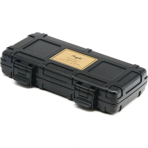 Angelo Black ABS, 2 Stick Travel Cedar Lined Cigar Case. - Maffei Home of Havana